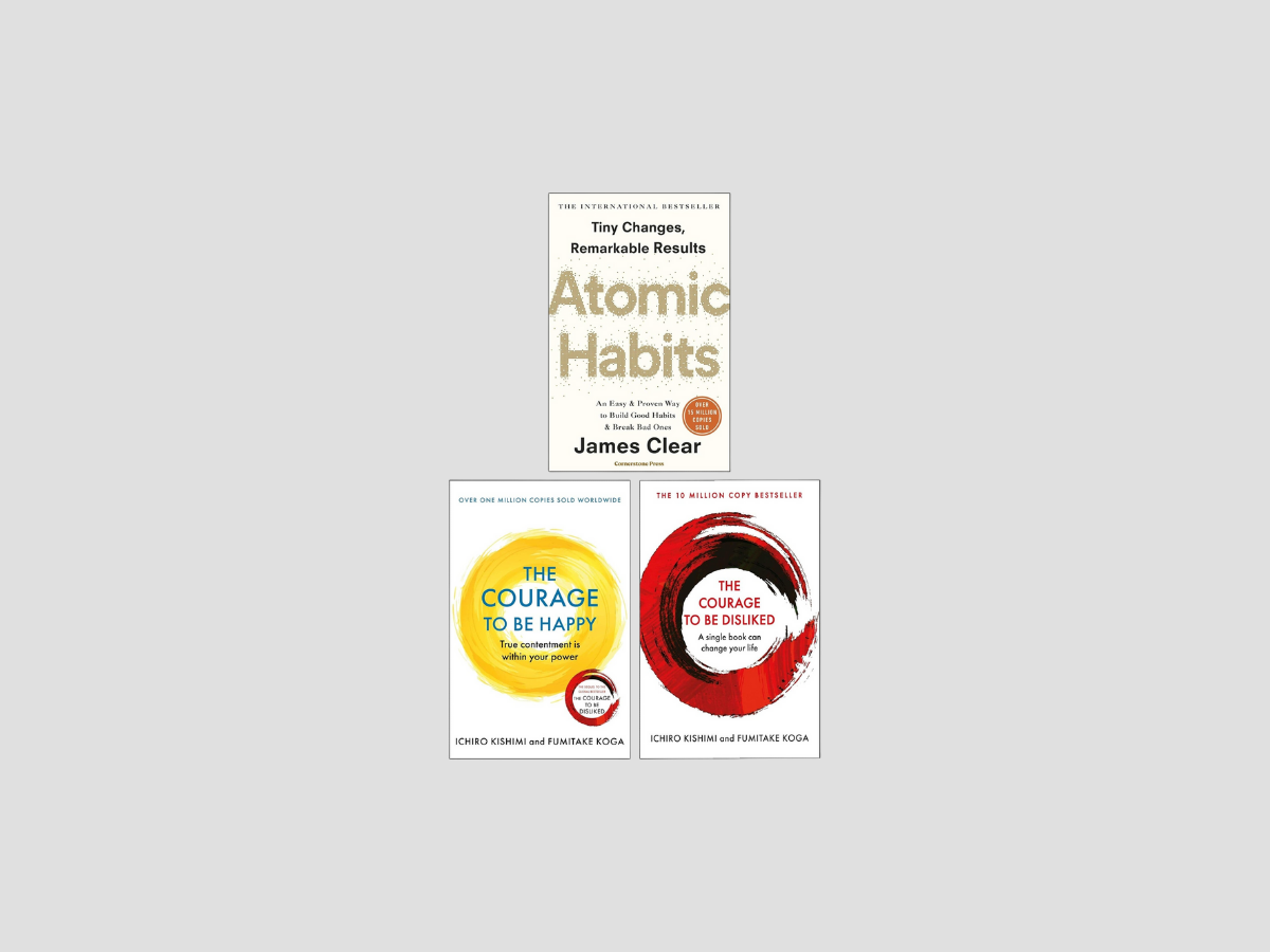 The Courage to be Disliked, The Courage to be Happy & Atomic Habits Collection by Various; 9784619229847