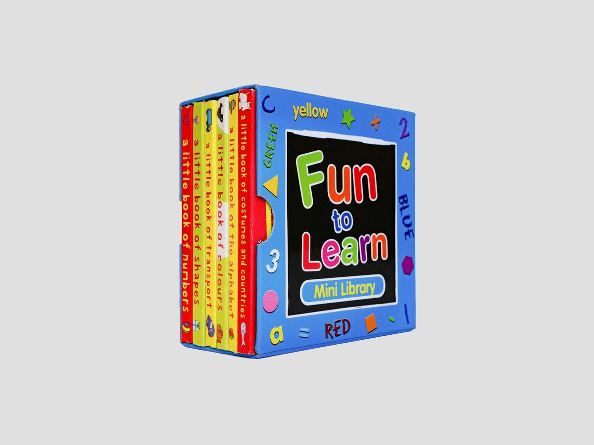Blue Fun to Learn Mini Library 6 Board Books Collection Set - Ages 0-5 by Alligator Books; 9784956868341