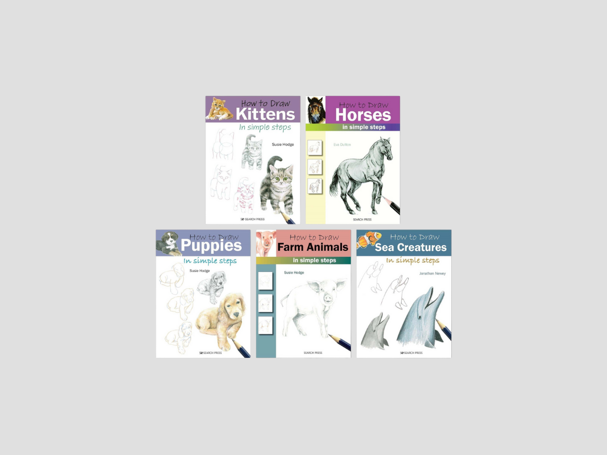How to Draw Series: Horses, Farm Animals, Sea Creatures, Puppies & Kittens Collection by Search Press Ltd; 9789275752180