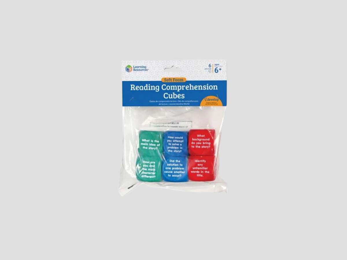 Reading Comprehension 6 Cubes (Soft Foam) - Ages 3+ - Educational Toys by Learning Resources; 7650230702