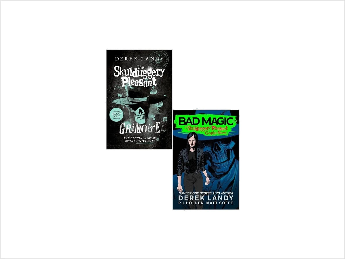 Skulduggery Pleasant Graphic Novel: Bad Magic & Grimoire 2 Books Collection Set - Ages 15+