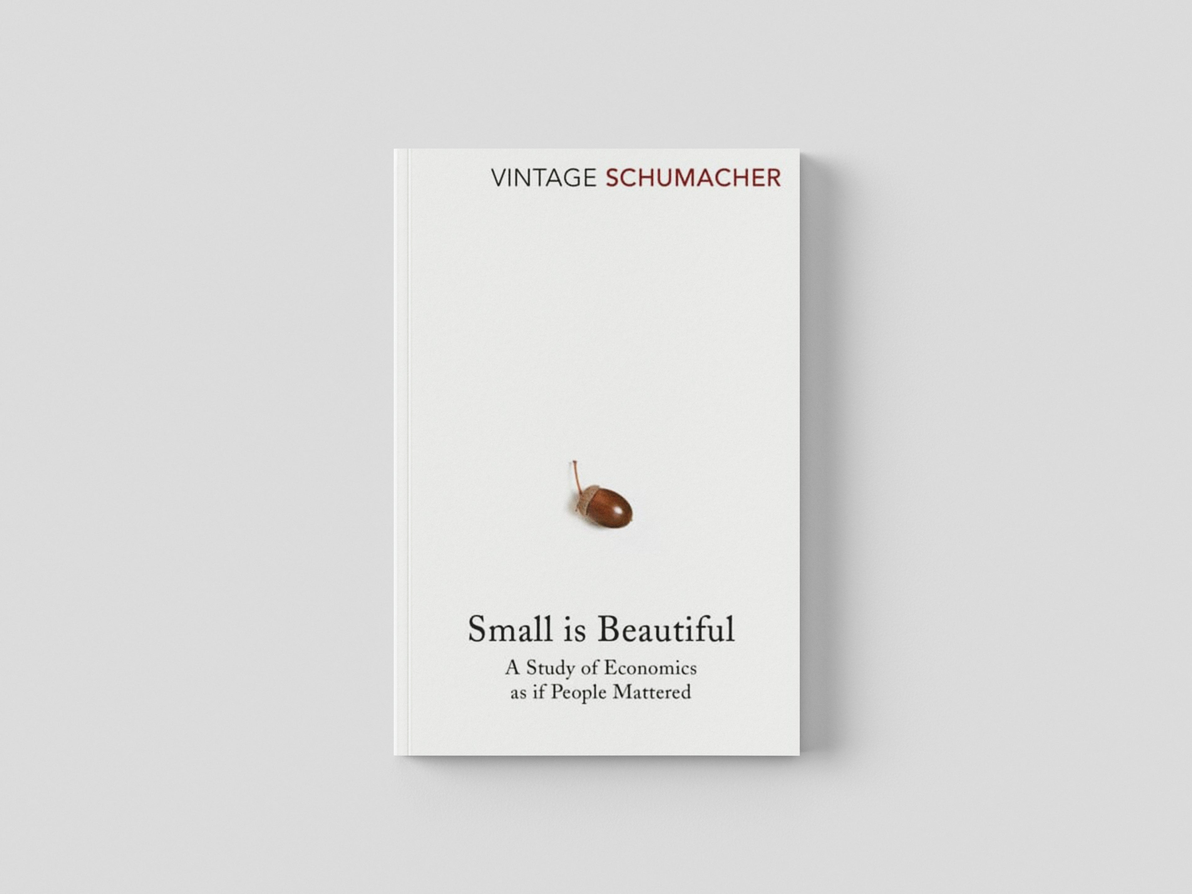 Small Is Beautiful by E F Schumacher; 9780099225614