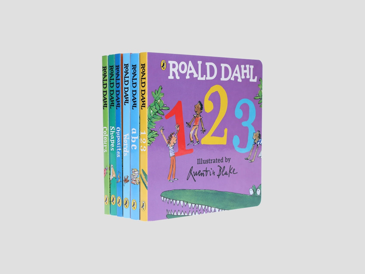 Roald Dahl Early Learning Pre-school Children Collection (ABC, 123, Colours, Shapes, Words & Opposites) 6 Books Set - Ages 0-5 - Board Book by Penguin Random House; 9780112510000