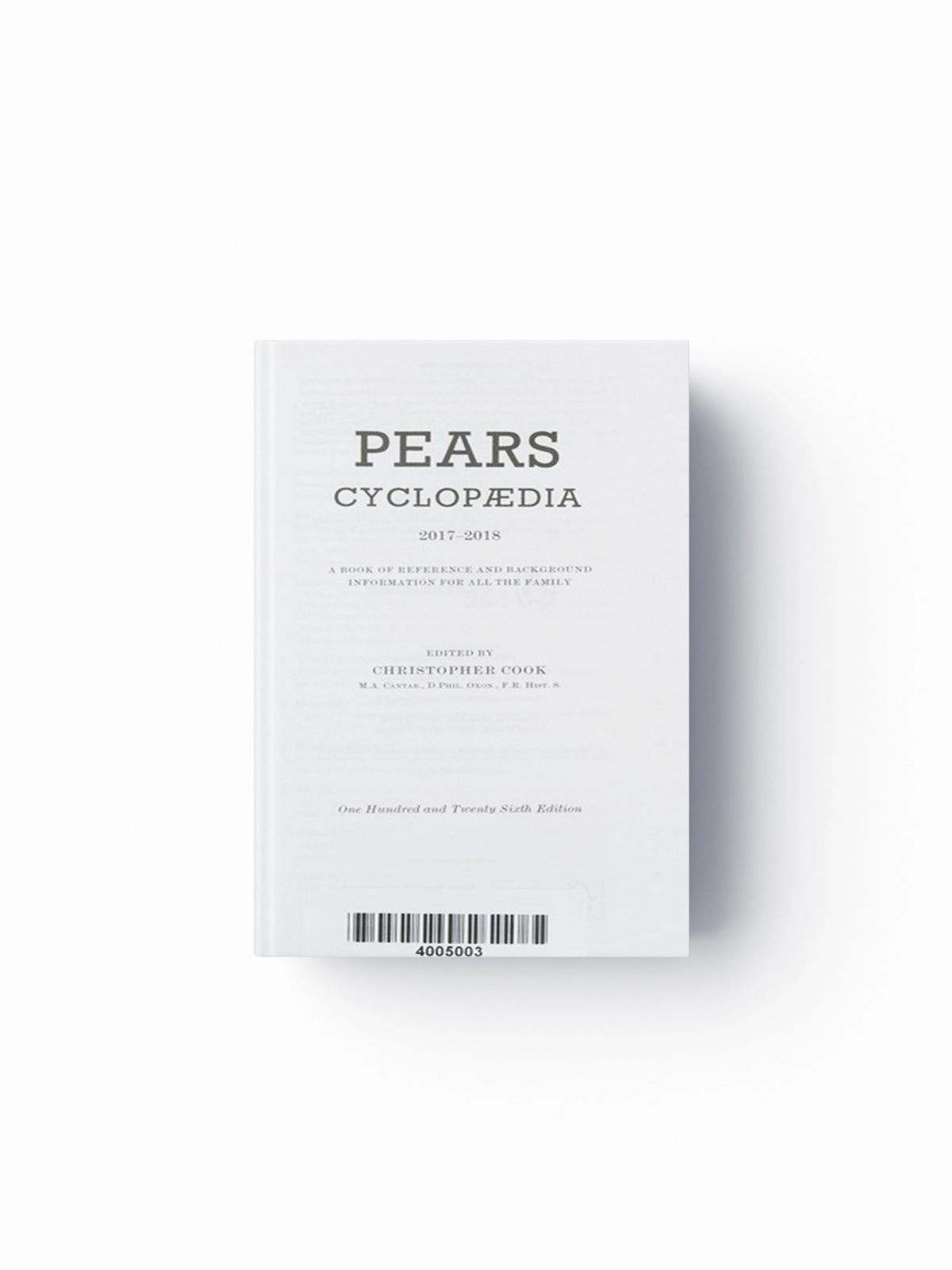 Pears' Cyclopaedia 2017-2018 by Cook, Chris; 9780141985541