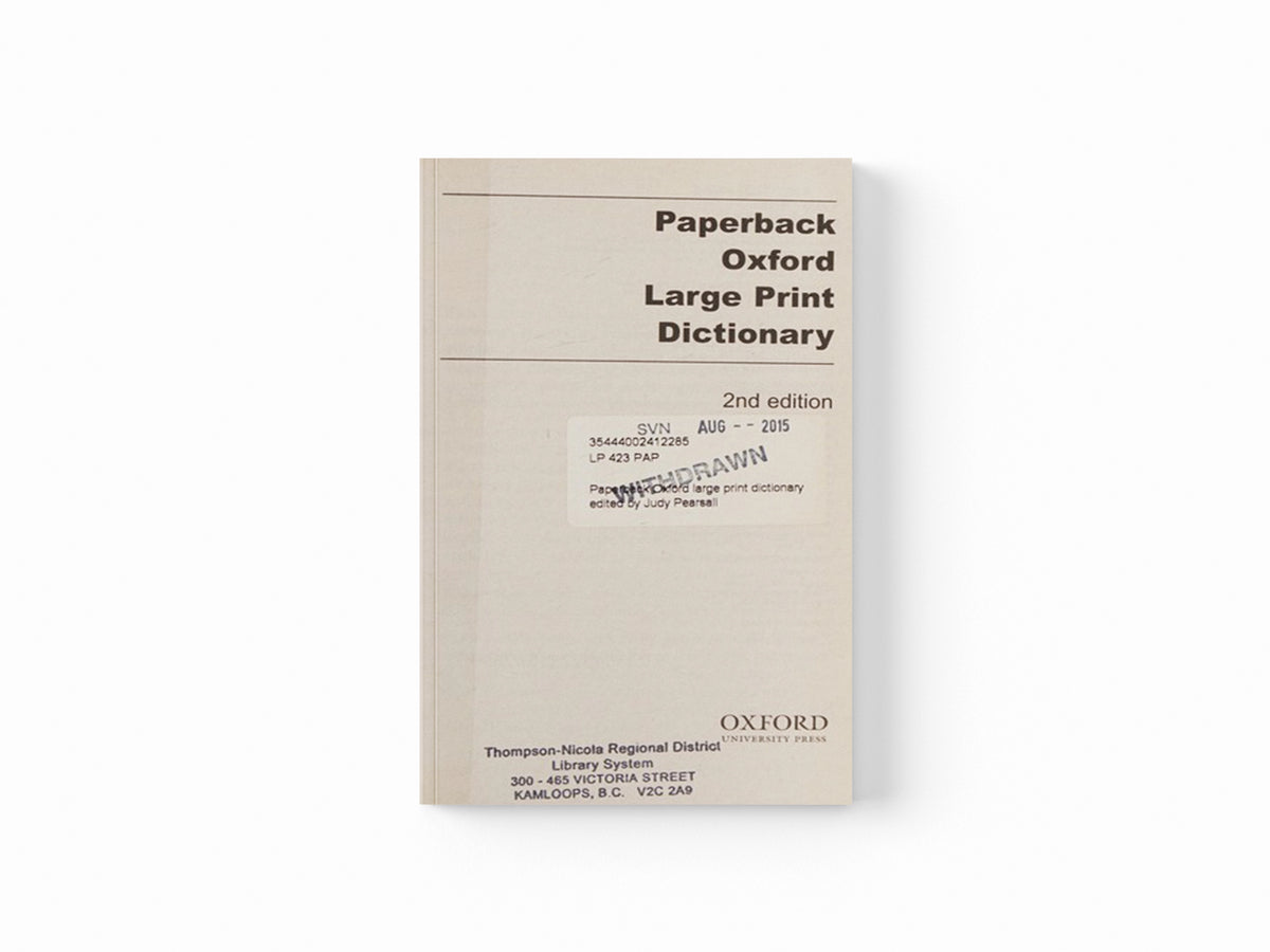 Paperback Oxford Large Print Dictionary by Oxford Languages; 9780199216307