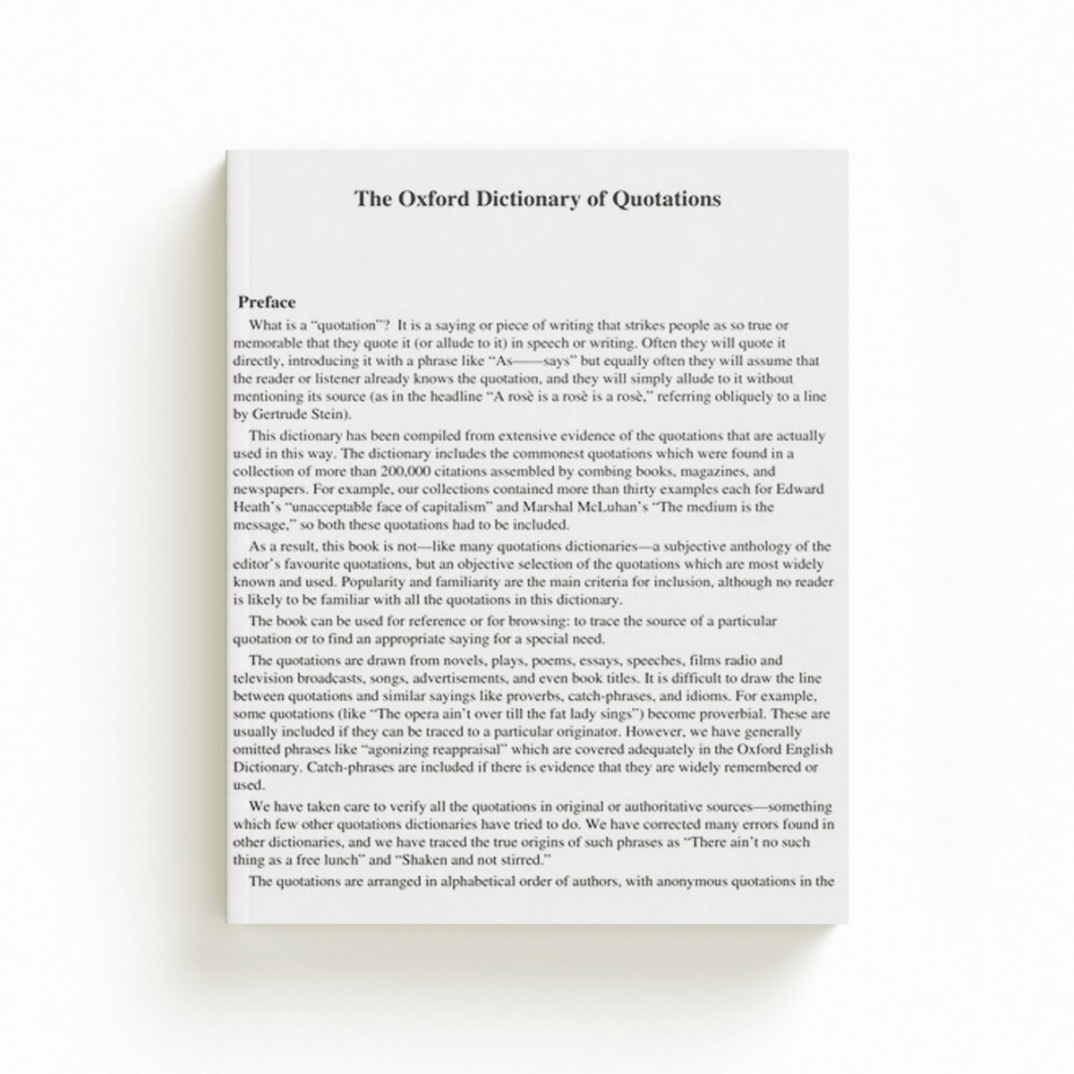 Concise Oxford Dictionary of Quotations; 9780199567072