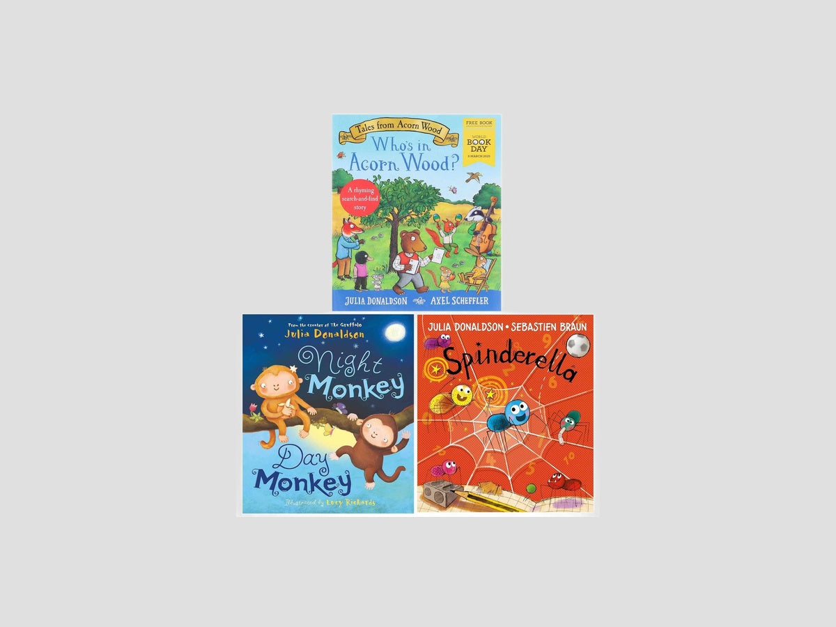 Spinderella, Night Monkey Day Monkey & Who's in Acorn Wood? Collection by Julia Donaldson; 9780340272190