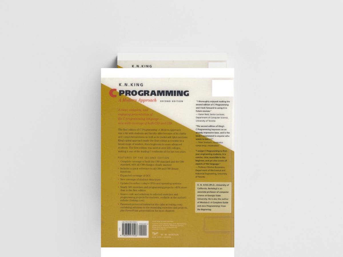 C Programming by K. N.  King; 9780393979503