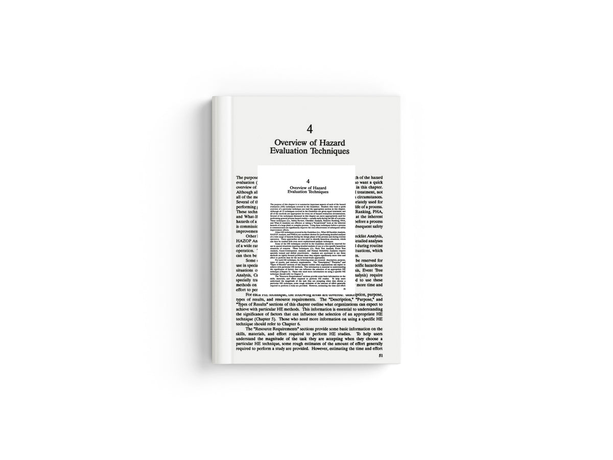 Guidelines for Hazard Evaluation Procedures by CCPS; 9780471978152
