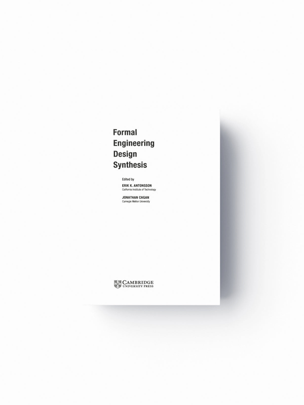 Formal Engineering Design Synthesis; 9780521792479