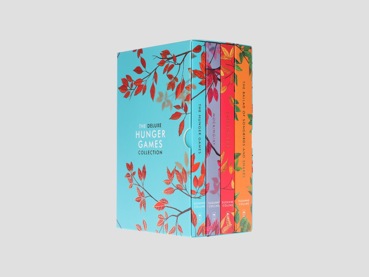 The Deluxe Hunger Games 4 Books Collection Box Set Includes Hunger Games, Catching Fire, Mockingjay & Ballad of Songbirds and Snakes - Ages 13+ by Scholastic; 9780702342363