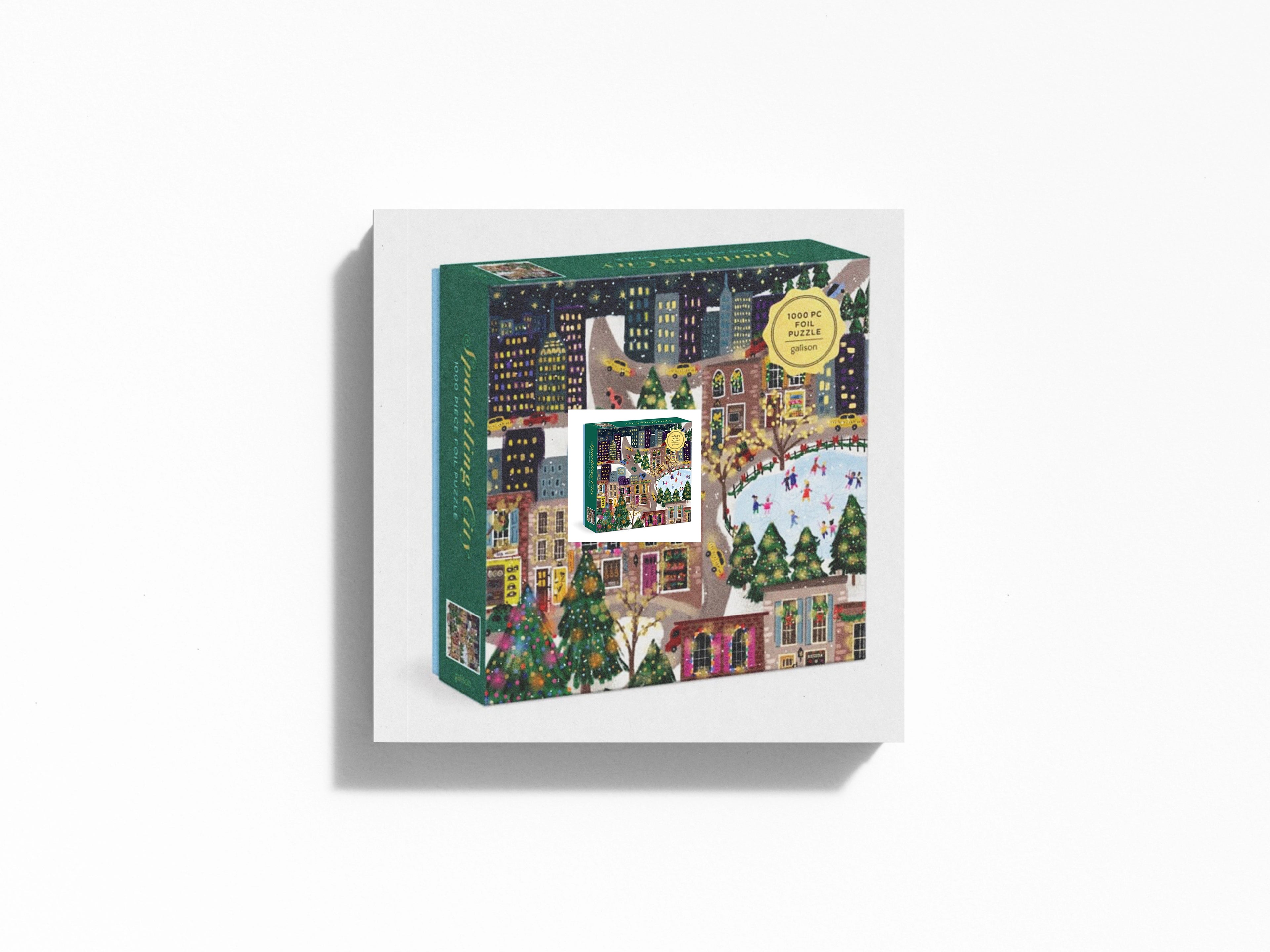 Joy Laforme Sparkling City 1000 Piece Foil Puzzle In a Square Box