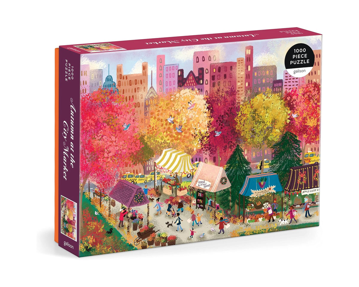 Joy Laforme Autumn at the City Market 1000 Piece Puzzle by Galison; 9780735380141