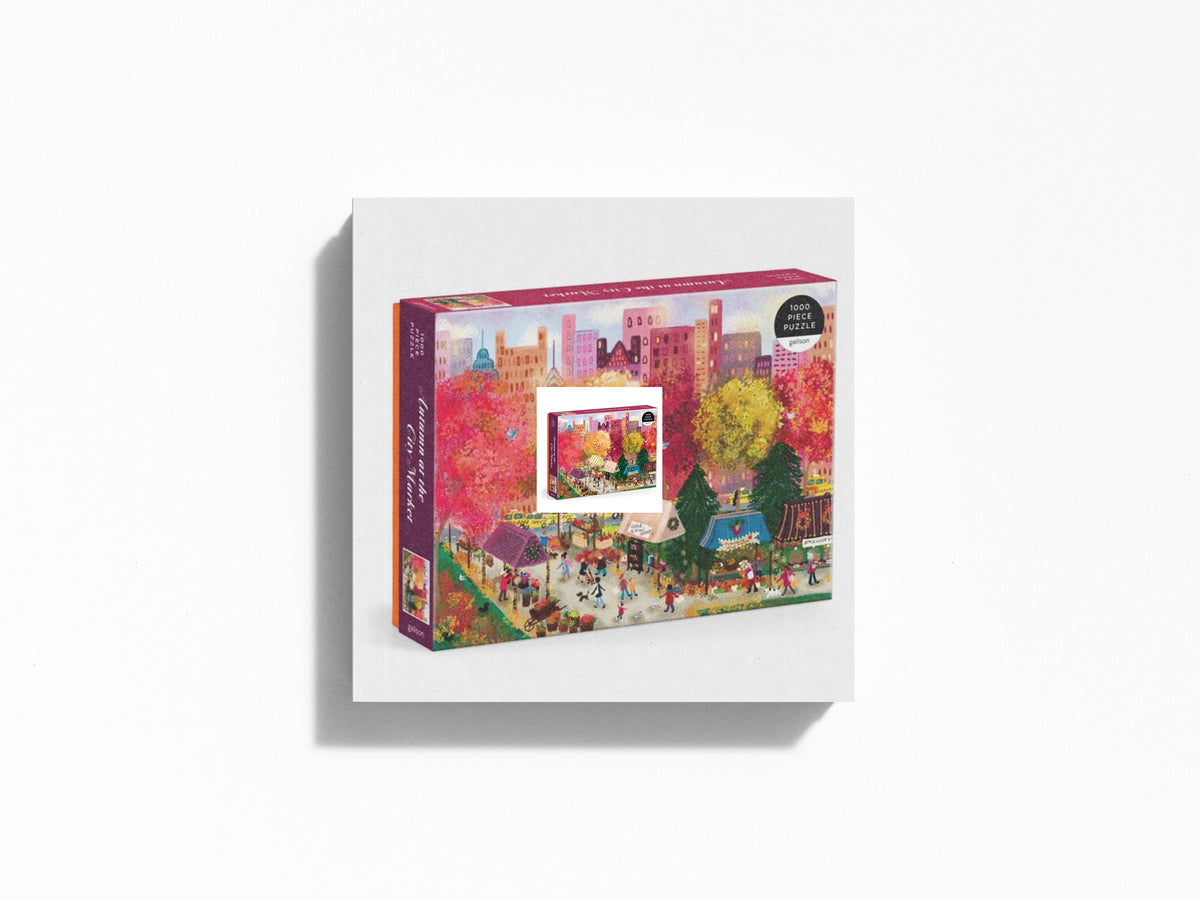 Joy Laforme Autumn at the City Market 1000 Piece Puzzle