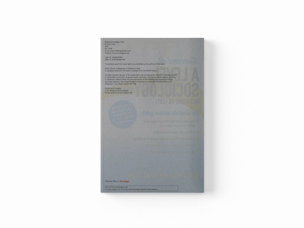 Succeed at A Level Sociology Book One Including AS Level by Keith Trobe; Rob Webb; 9780954007997