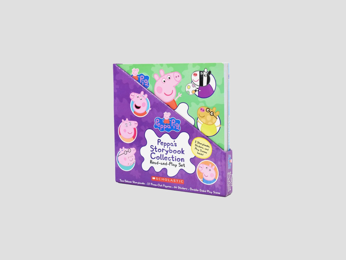 Peppa Pig Storybook Collection Read and Play Set 2 Storybooks, Stickers and Play Scenes - Ages 0-5 by Scholastic; 9781338315110