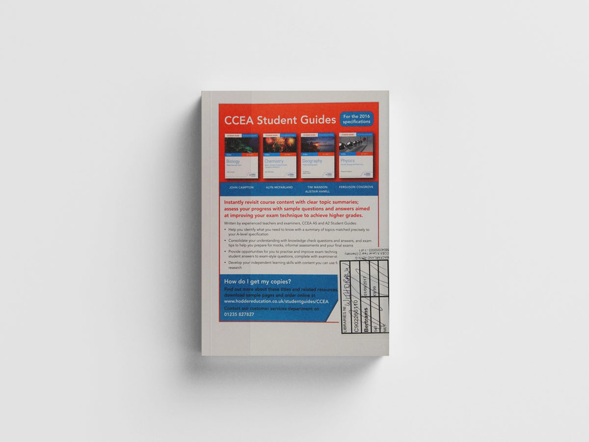 CCEA A2 Unit 1 Chemistry Student Guide: Further Physical and Organic Chemistry by Alyn G. McFarland; 9781471863066