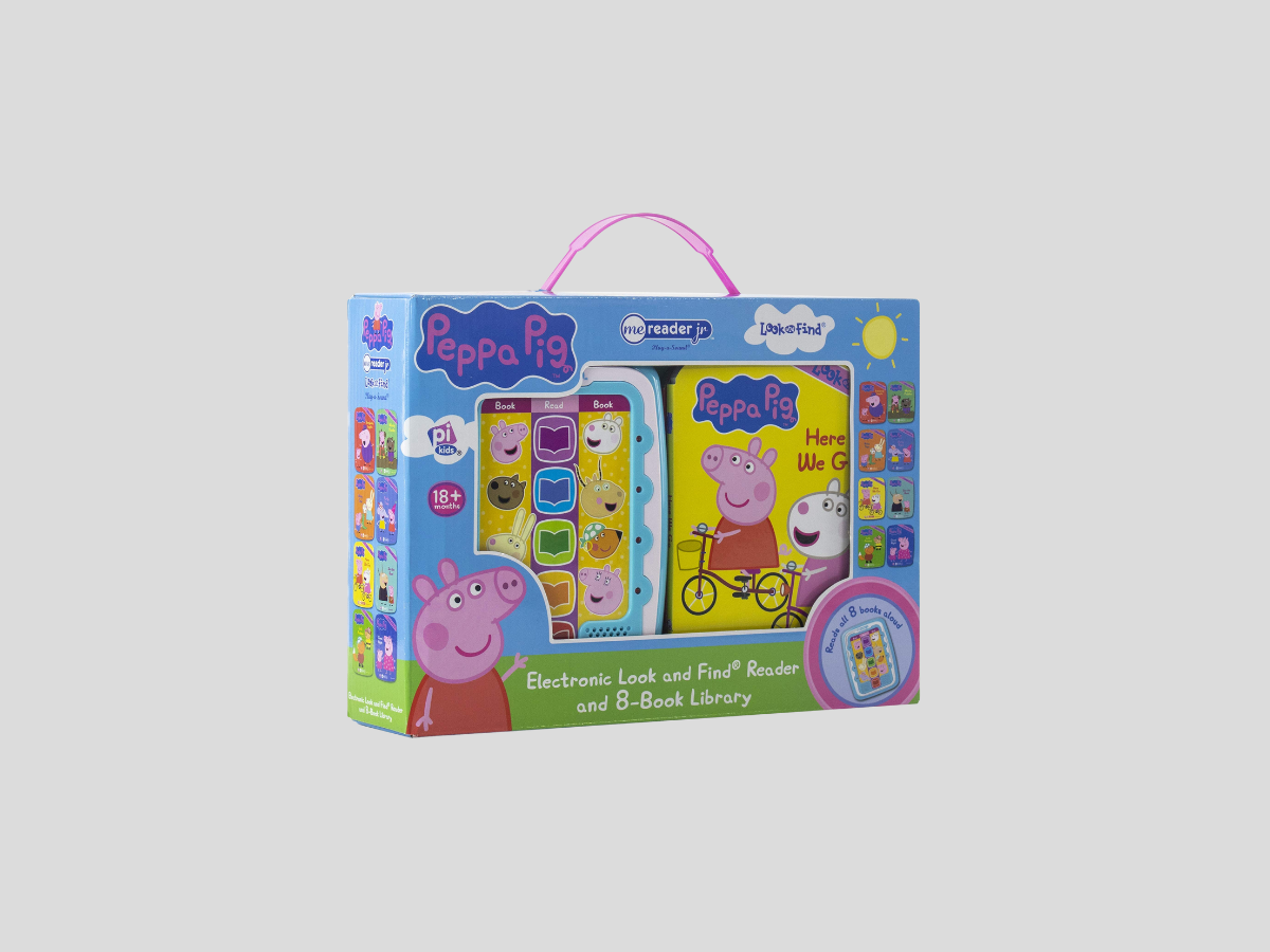 Peppa Pig - Electronic Me Reader Jr and 8 Look and Find Sound Book Library - Ages 2+ by PI Kids; 9781503735002