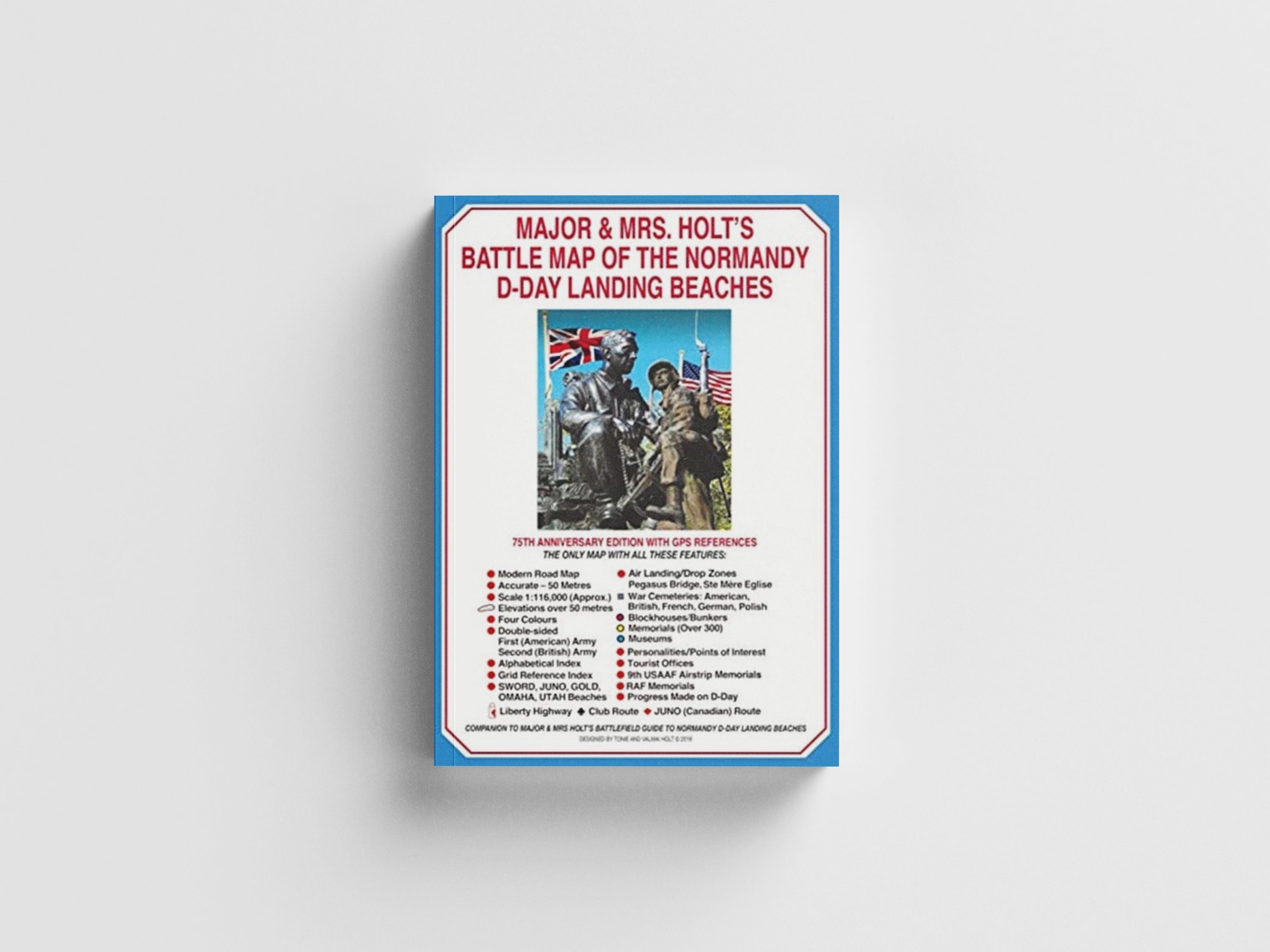 Battle Map of The Normandy D-Day Landing Beaches