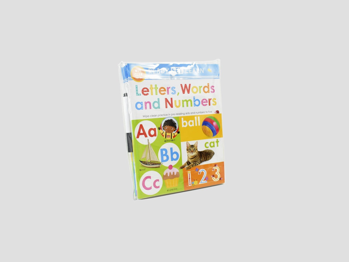 Ready Set Learn 8 Early Learning Wipe Clean Books Colours Shapes Numbers Phonics Handwriting Counting - Ages 3+ by Make Believe Ideas; 9781789476538