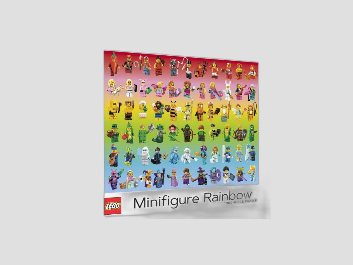 LEGO Minifigure Rainbow 1000-Piece Puzzle by Chronicle Books; 9781797214382