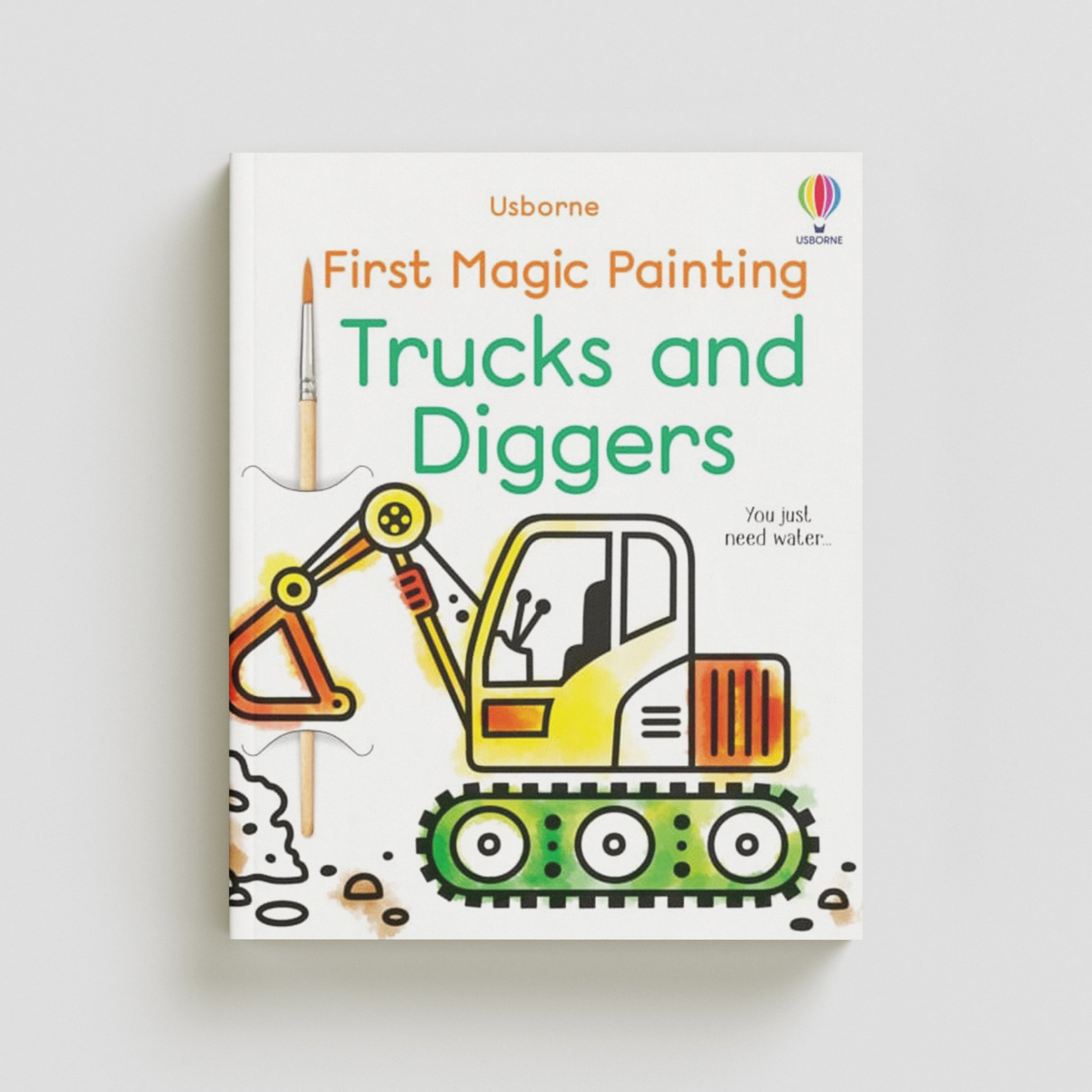 First Magic Painting Trucks and Diggers by Abigail Wheatley; 9781803701080