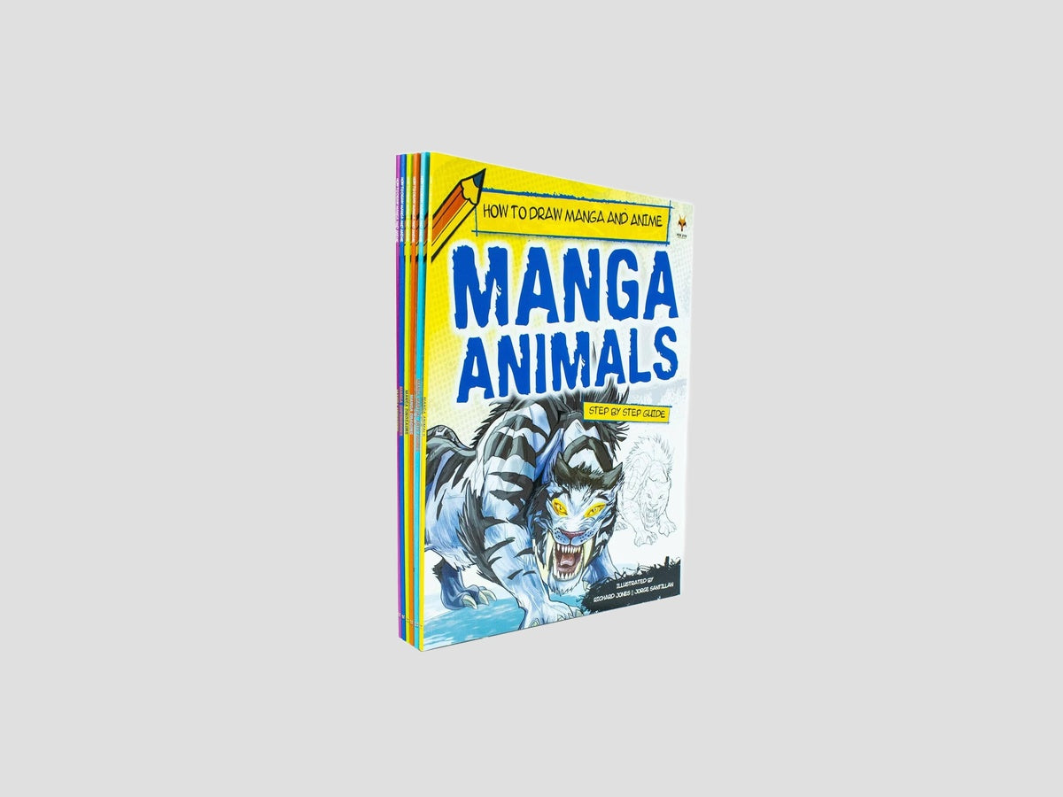 How To Draw Manga and Anime Series Step By Step Guide For Beginners 6 Books Collection Set - Ages 8-14 by Fox Eye Publishing; 9781804455715
