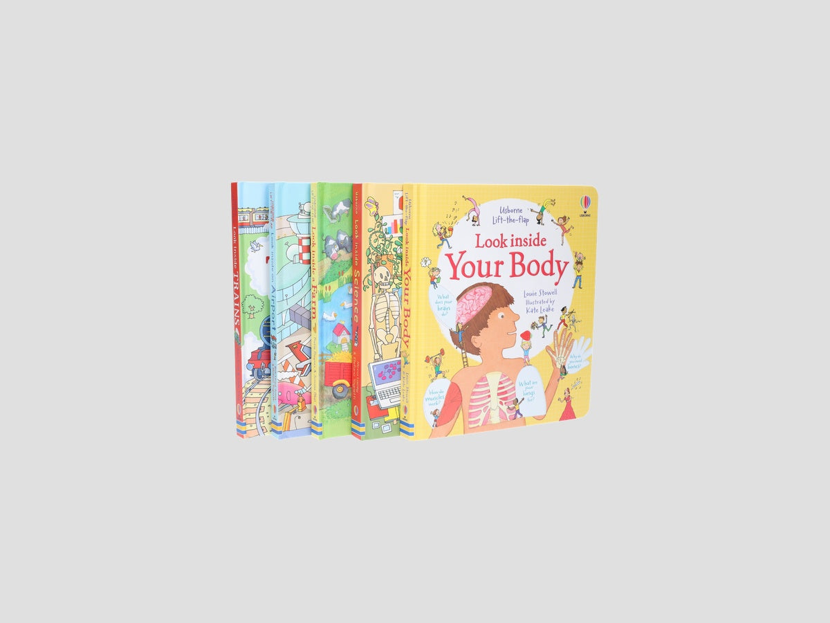 Usborne Lift the Flap Look Inside 5 Books Collection Set - Ages 5+ by Usborne Publishing Ltd; 9781805074212