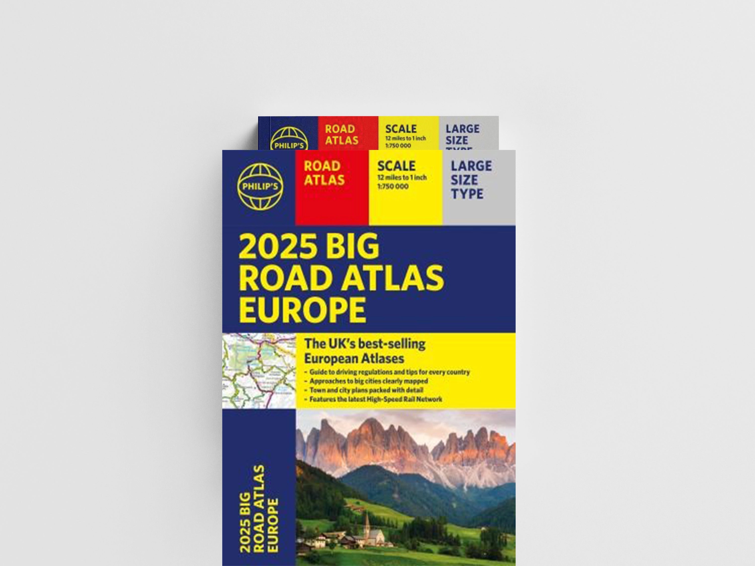 2025 Philip's Big Road Atlas of Europe by Philip's Maps; 9781849076579