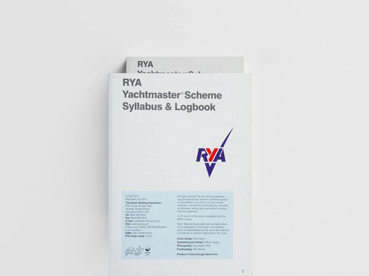 Yachtmaster Scheme Syllabus & Logbook by Royal Yachting Association; 9781910017074