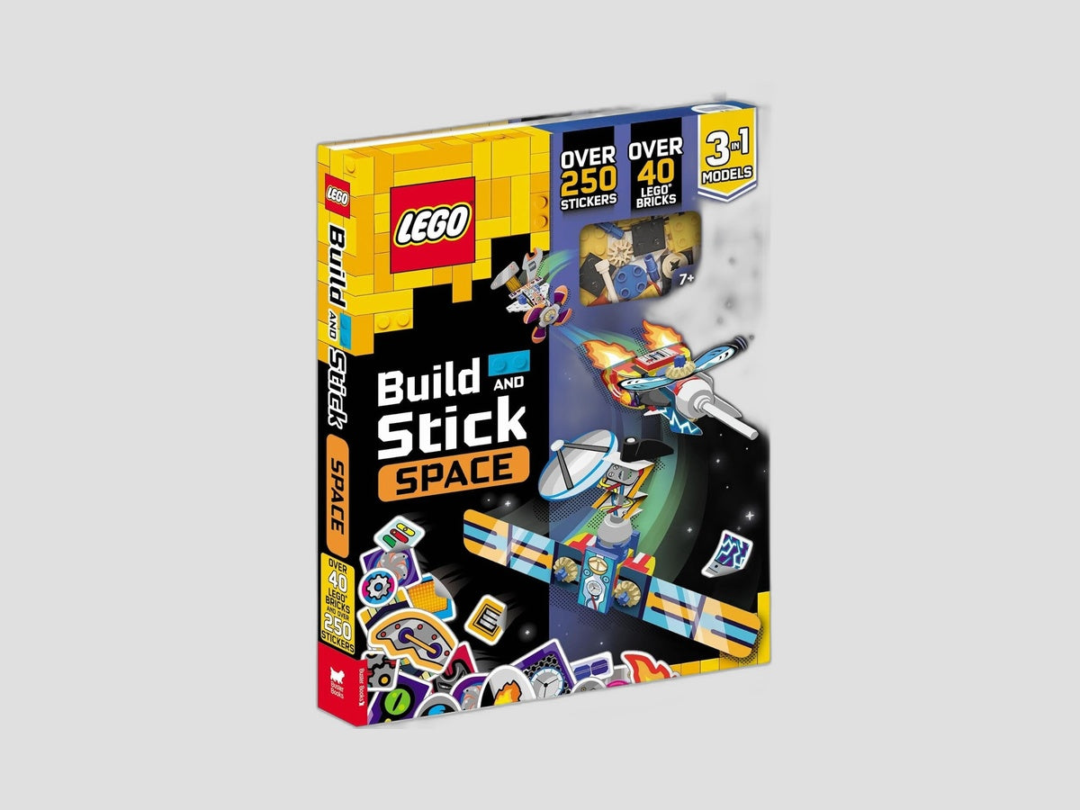 LEGO® Books: Build and Stick: Space (includes LEGO® bricks, book and over 250 stickers) by Buster Books; 9781916763296