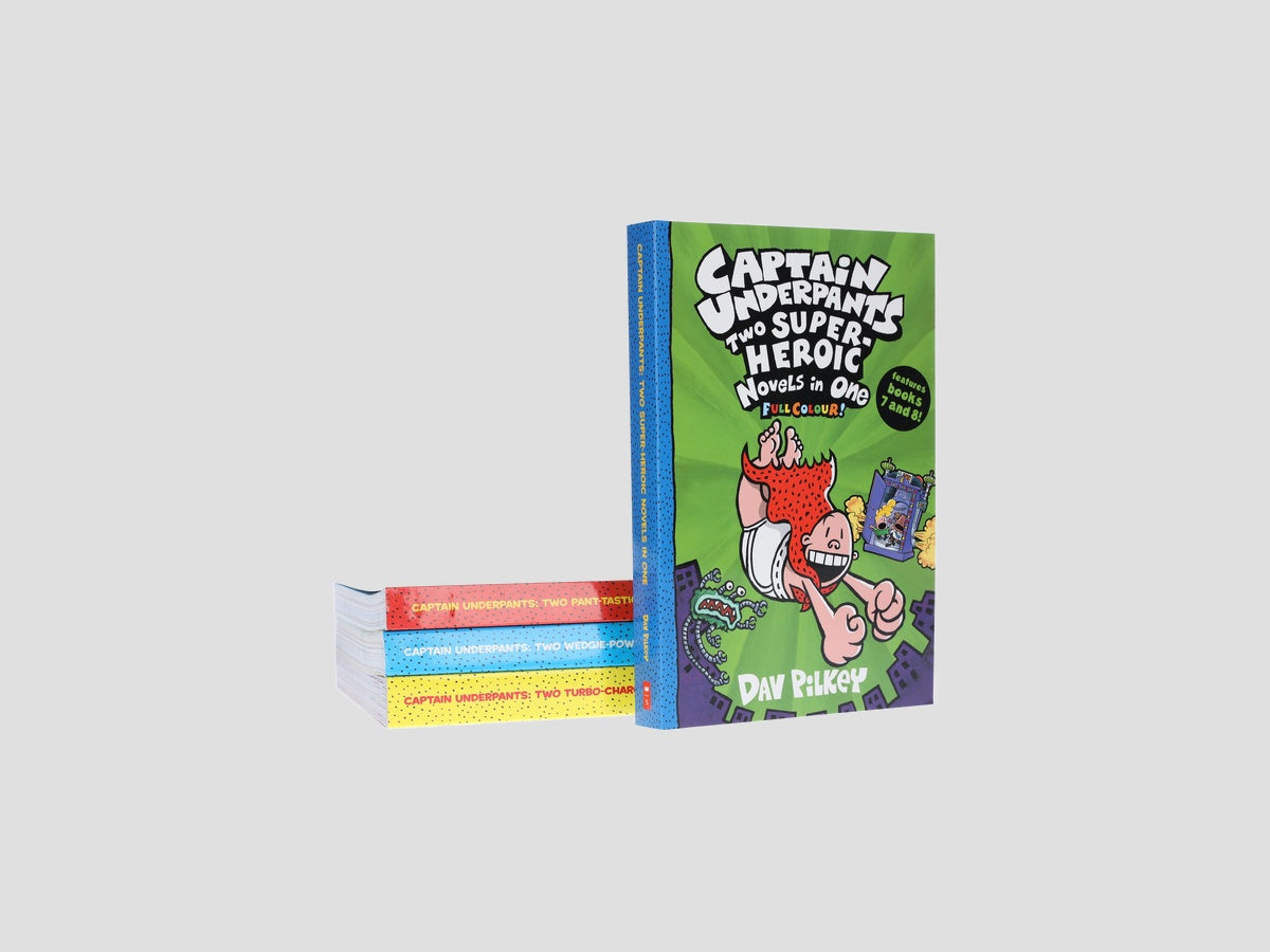 Captain Underpants Full Colour illustrated Series Collection - Ages 7-11 by Scholastic; 9782074579712