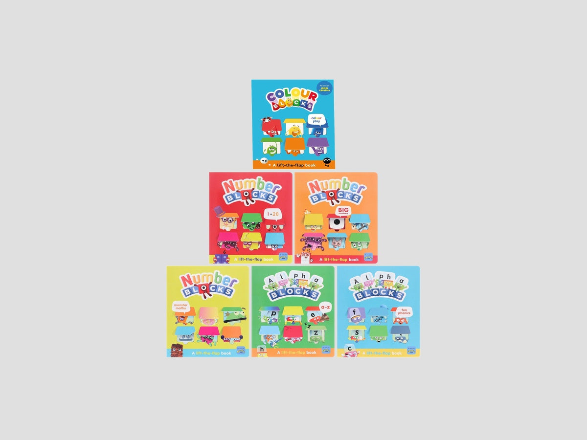 Numberblocks And Alphablocks Lift-The-Flap 6 Books Collection Set - Ages 3-5 by Sweet Cherry Publishing; 9786653472487