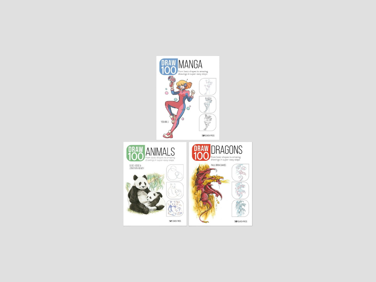 Draw 100: Manga, Dragons & Animals Collection by Search Press Ltd; 9786675589453