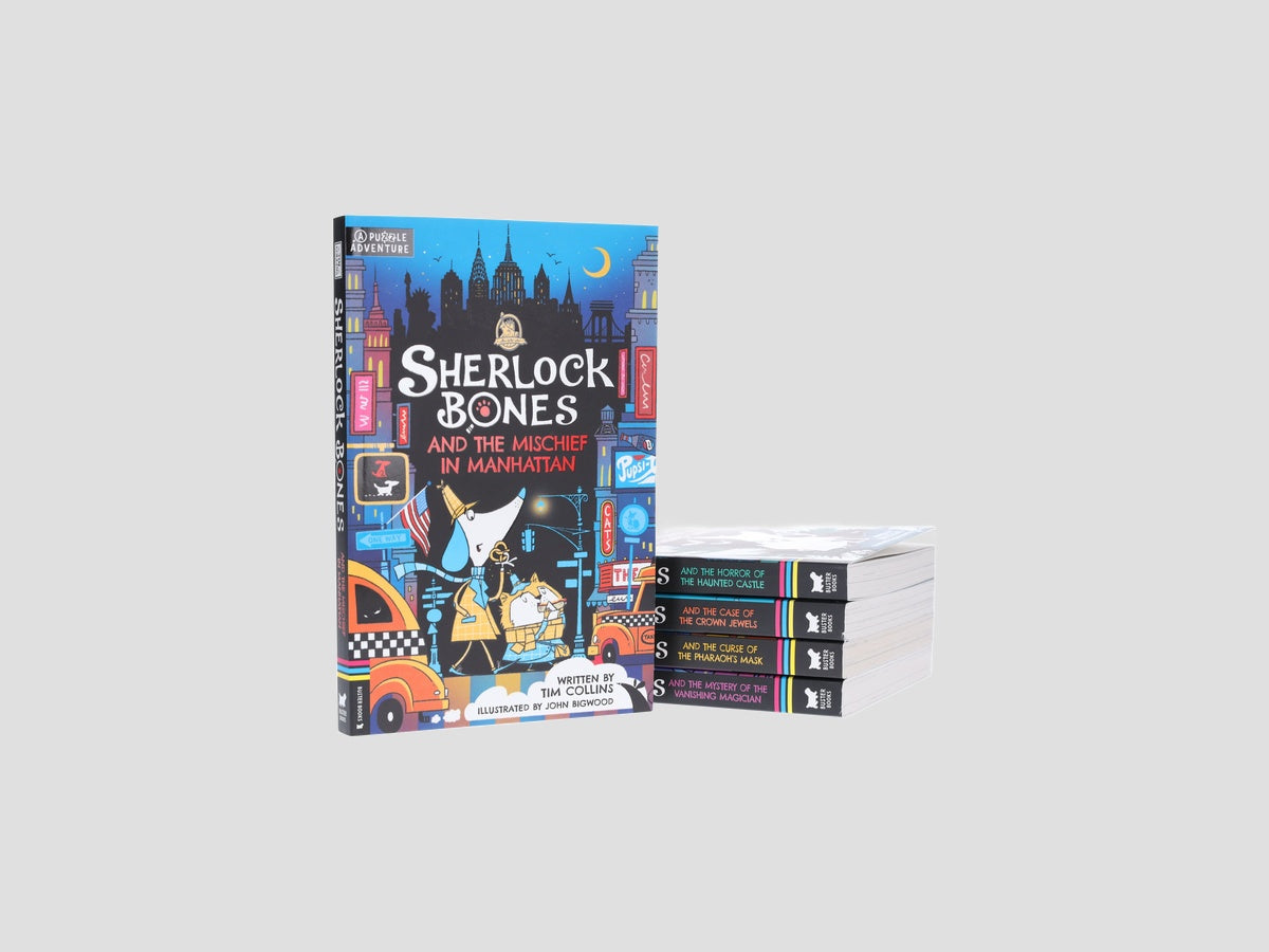 Sherlock Bones Puzzle Quest Series 5 Books Collection Set - Ages 7-9 by Hachette UK; 9786898047273