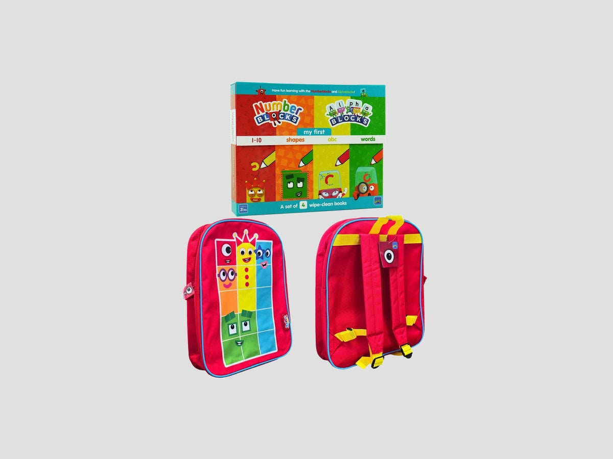 Numberblocks And Alphablocks Wipe Clean & Numberblocks Red Backpack Bundle - Ages 1-7 by Sweet Cherry Publishing; 9787377139052