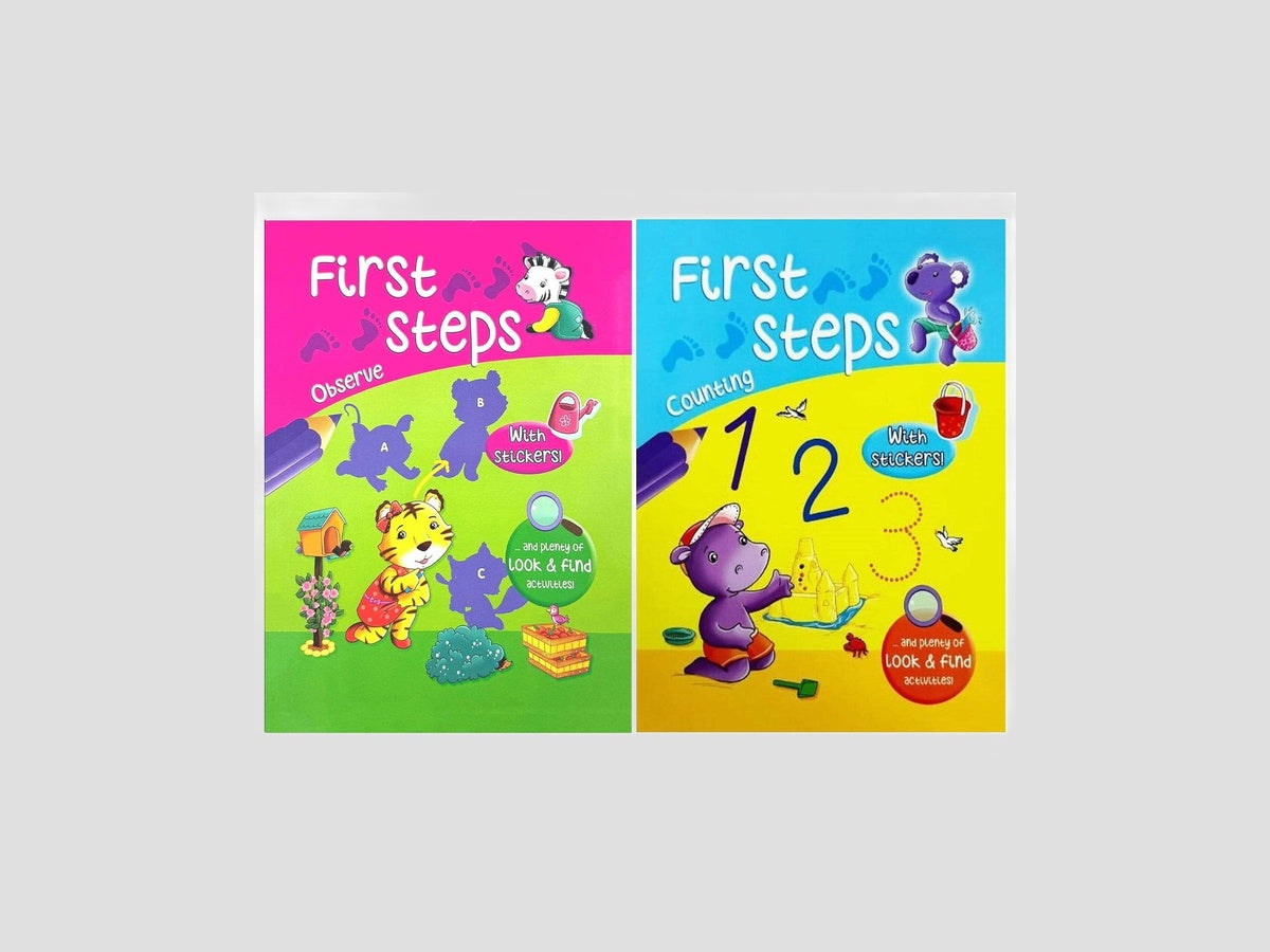 First Steps Counting & First Steps Observe: with Sticker and plenty of look & find activities: 2 Books Collection Set - Age 0-5 by Kids & Concepts; 9787394941560