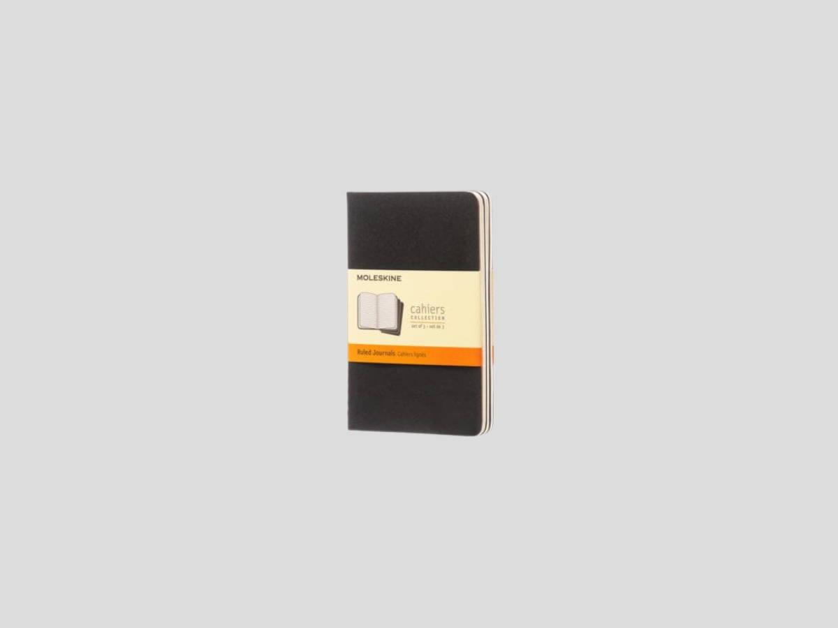 Moleskine Ruled Cahier - Black Cover (3 Set) by Moleskine; 9788883704895