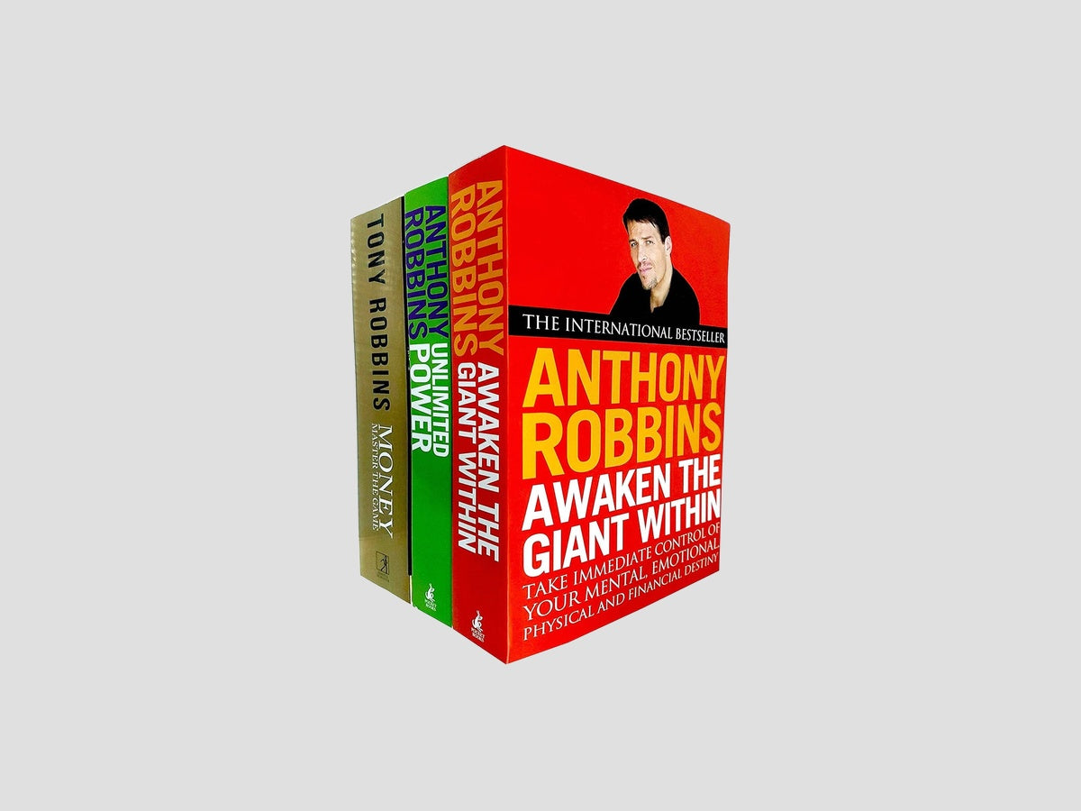 Tony Robbins Collection (Unlimited Power, Awaken The Giant Within & Money Master the Game) Collection by Simon & Schuster; 9789123859351