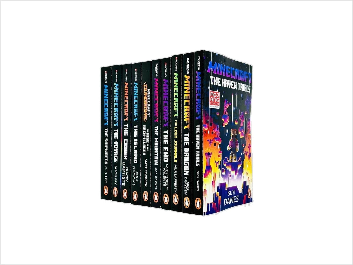 The Official Minecraft Novels: 10 Books Collection Set - Ages 7-11