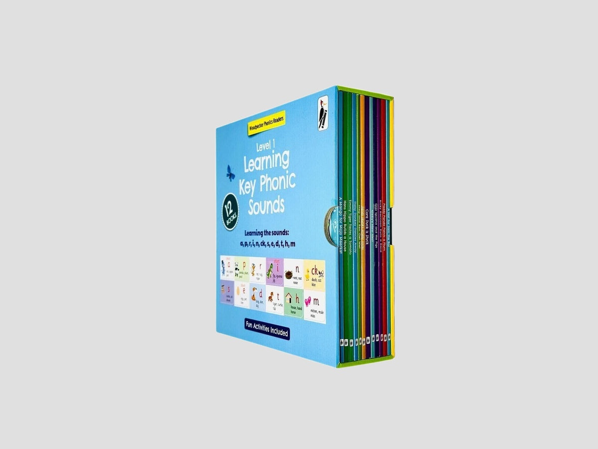 My First Phonic Sounds (Level 1) with Included Fun Activities 12 Books Collection by Woodpecker Books Publishing; 9789124296803