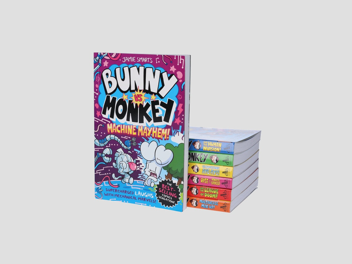 Bunny vs Monkey Series 7 Books Collection by Jamie Smart; 9789124331238