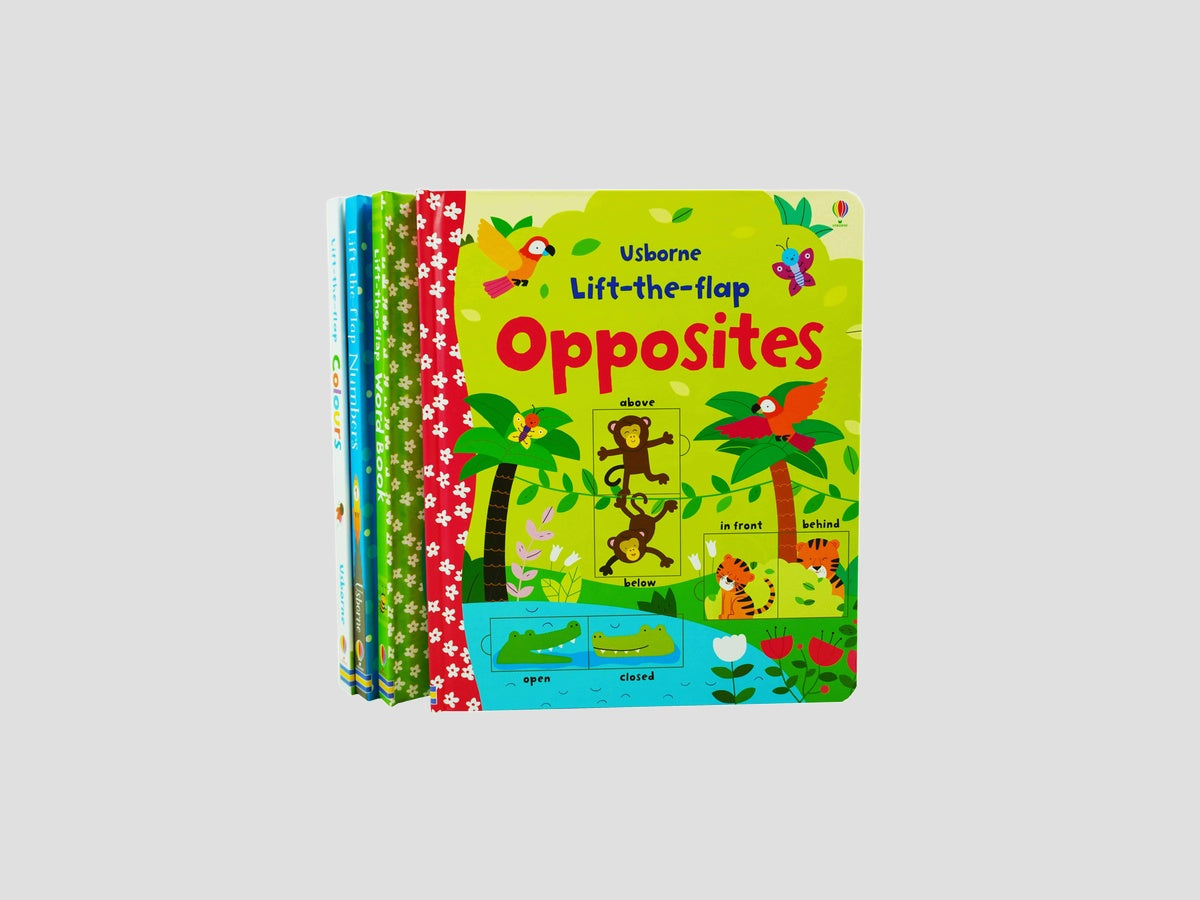 Usborne Lift The Flap (Words, Colours, Opposites & Numbers) Collection - Ages 2-5 by Usborne Publishing Ltd; 9789526530932