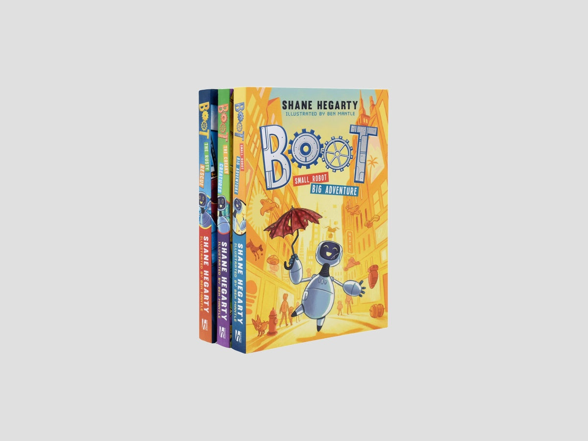 BOOT Series 3 Books Collection (BOOT small robot BIG adventure, The Rusty Rescue, The Creaky Creatures) by Hodder & Stoughton; 9789526543093
