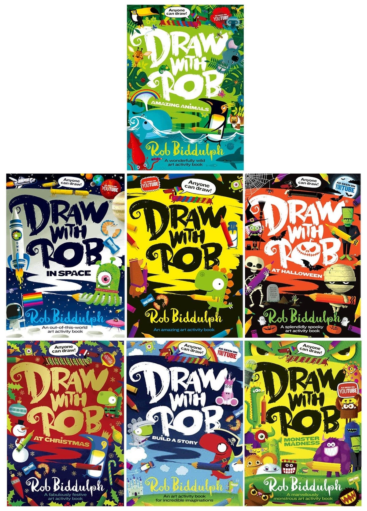 Draw With Rob Series 7 Books Collection by HarperCollins Publishers; 9780052931071