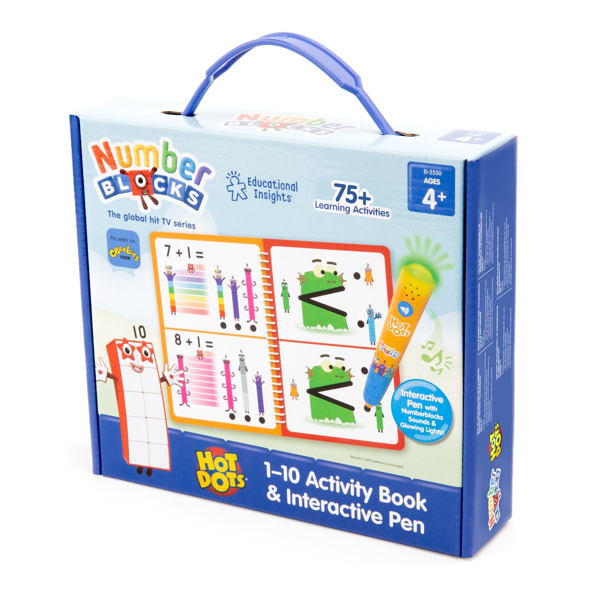 Learning Resources Hot Dots Numberblocks 1–10 Activity Book & Interactive Pen, Over 75 Activities Included - Age 4+ by Learning Resources; 860020255